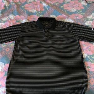 NIKE GOLF STRIPPED COLLARED POLO